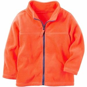 Carter's Orange Zip Front Fleece Jacket